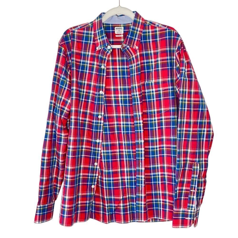Bonobos Mens Plaid Button Down Shirt Medium